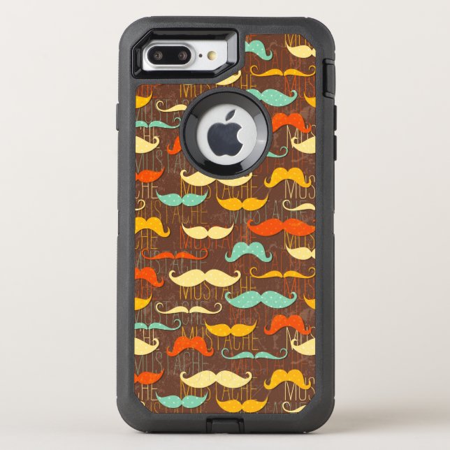 Mustache pattern otterbox iPhone case (Back)