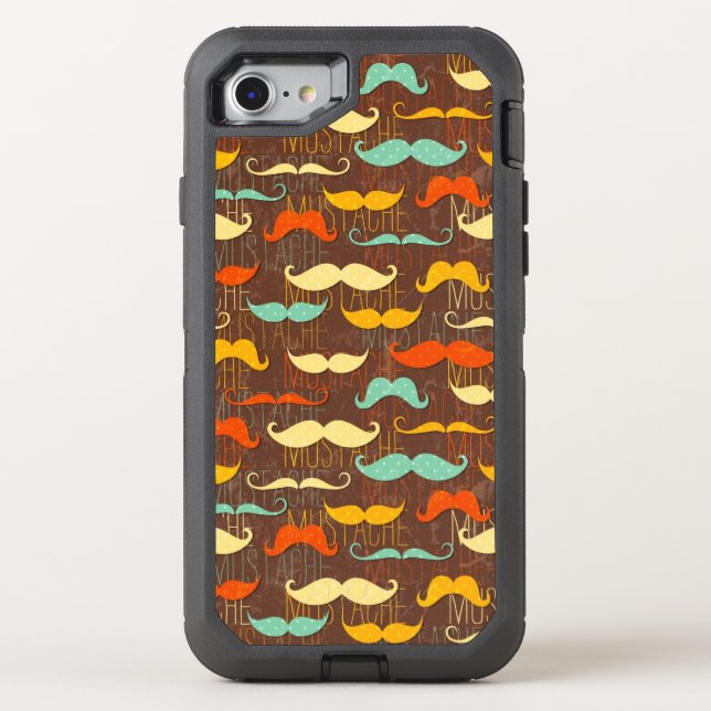 Mustache pattern otterbox iPhone case (Back)