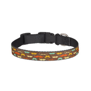 Mustache pattern pet collar