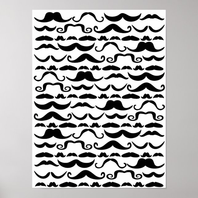 Mustache Pattern Poster (Front)