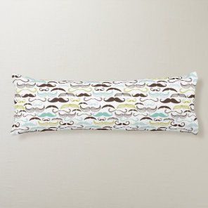 Mustache pattern, retro style 2 body pillow