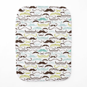 Mustache pattern, retro style 2 burp cloth