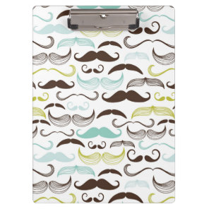 Mustache pattern, retro style 2 clipboard