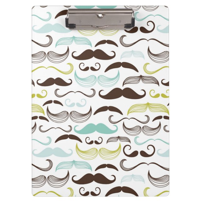 Mustache pattern, retro style 2 clipboard (Front)