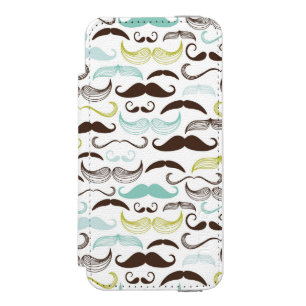 Mustache pattern, retro style 2 wallet case for iPhone SE/5/5s
