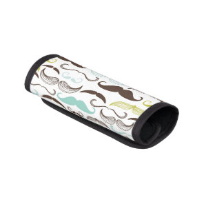 Mustache pattern, retro style 2 luggage handle wrap