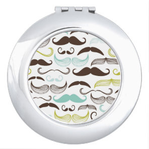 Mustache pattern, retro style 2 makeup mirror