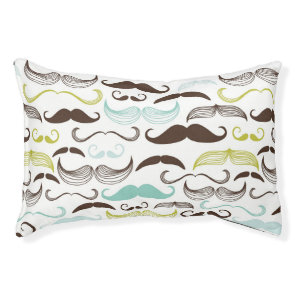 Mustache pattern, retro style 2 pet bed