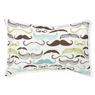 Mustache pattern, retro style 2 pet bed