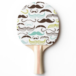 Mustache pattern, retro style 2 Ping-Pong paddle