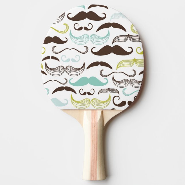 Mustache pattern, retro style 2 Ping-Pong paddle (Front)