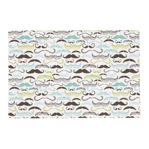Mustache pattern, retro style 2 placemat