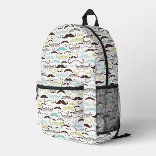 Mustache pattern retro style 2 printed backpack