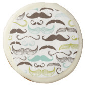 Mustache pattern, retro style 2 sugar cookie (Front)