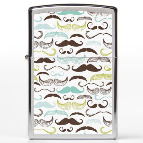 Mustache pattern, retro style 2 zippo lighter