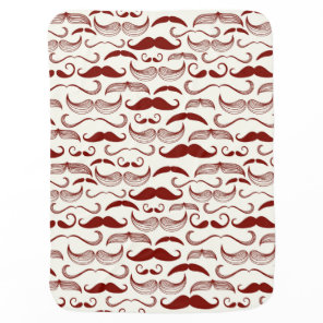 Mustache pattern, retro style 3 baby blanket