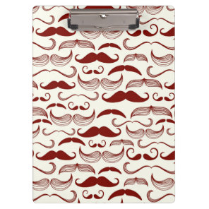 Mustache pattern, retro style 3 clipboard