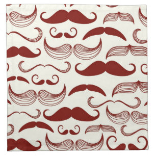 Mustache pattern, retro style 3 cloth napkin