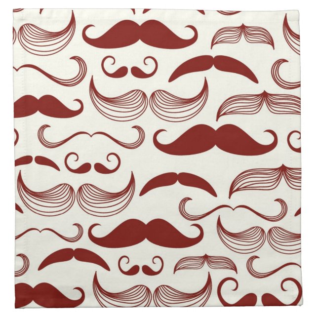Mustache pattern, retro style 3 cloth napkin (Front)