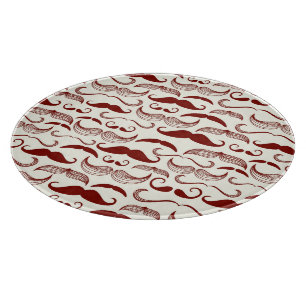 Mustache pattern, retro style 3 cutting board