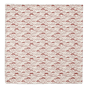 Mustache pattern, retro style 3 duvet cover