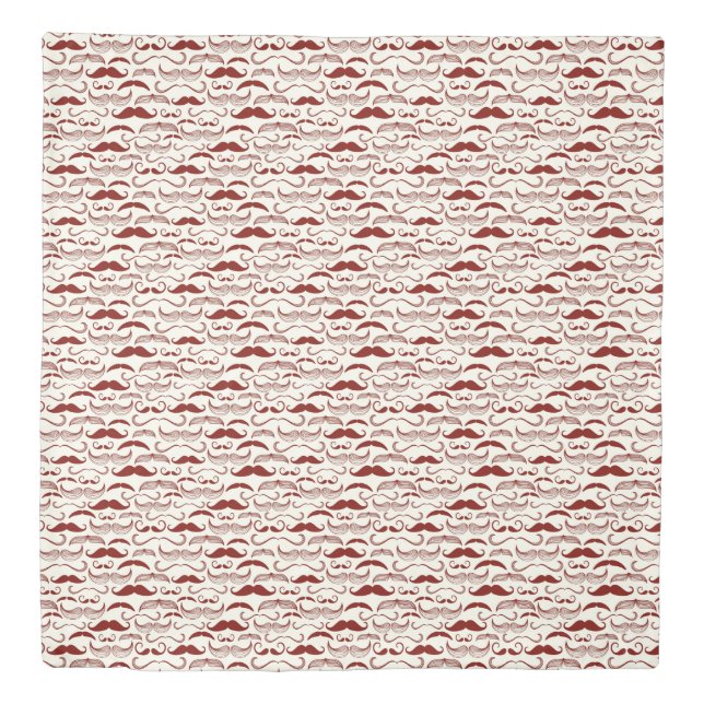 Mustache pattern, retro style 3 duvet cover (Front)
