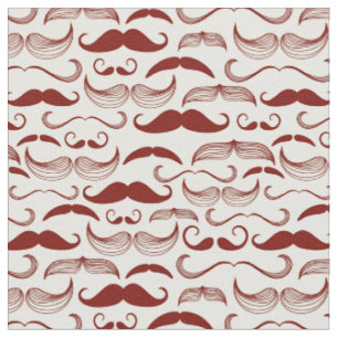 Mustache pattern, retro style 3 fabric