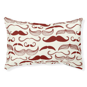 Mustache pattern, retro style 3 pet bed