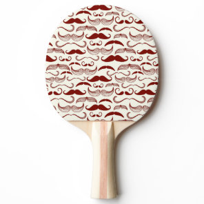 Mustache pattern, retro style 3 ping pong paddle