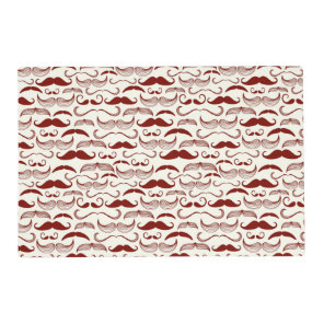 Mustache pattern, retro style 3 placemat