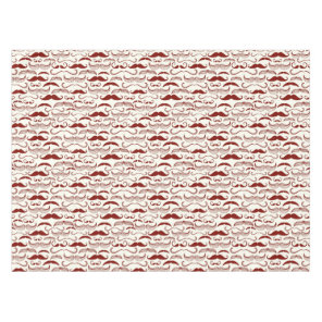 Mustache pattern, retro style 3 tablecloth