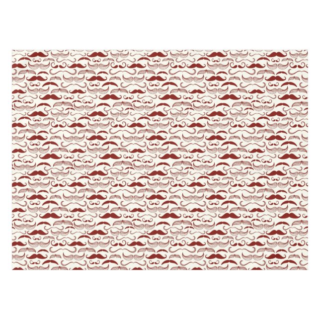 Mustache pattern, retro style 3 tablecloth (Front (Horizontal))