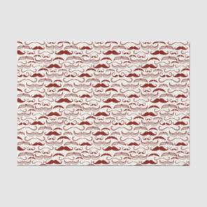 Mustache pattern, retro style 3 tissue paper