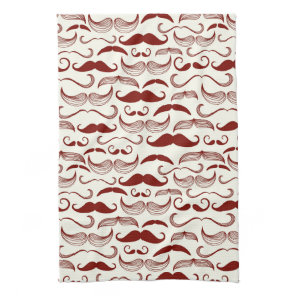 Mustache pattern, retro style 3 towel
