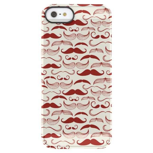 Mustache pattern, retro style 3 uncommon iPhone case (Back)