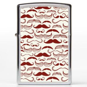 Mustache pattern, retro style 3 zippo lighter