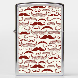 Mustache pattern, retro style 3 zippo lighter