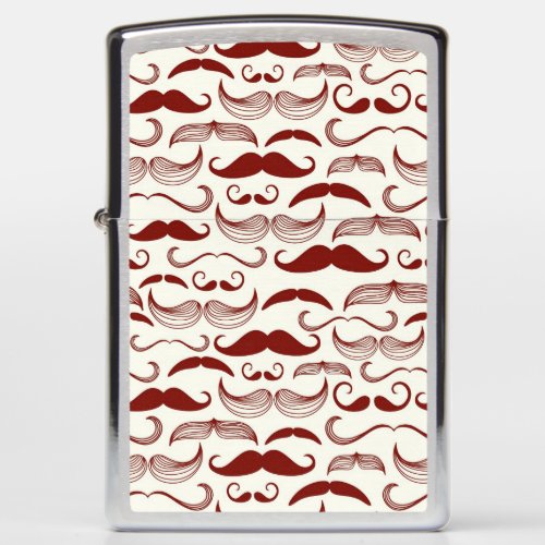 Mustache pattern retro style 3 zippo lighter