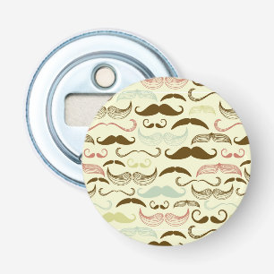 Mustache pattern, retro style 4 bottle opener