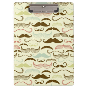 Mustache pattern, retro style 4 clipboard