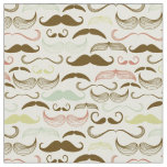 Mustache pattern, retro style 4 fabric