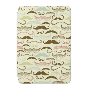 Mustache pattern, retro style 4 iPad mini cover