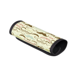 Mustache pattern, retro style 4 luggage handle wrap
