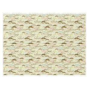 Mustache pattern, retro style 4 tablecloth