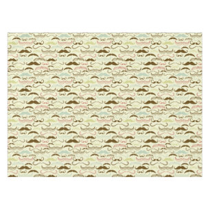 Mustache pattern, retro style 4 tablecloth