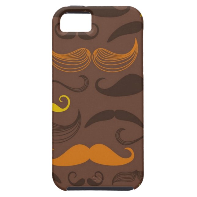 Mustache pattern, retro style 5 Case-Mate iPhone case (Back)