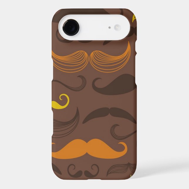Mustache pattern, retro style 5 Case-Mate iPhone case (Back)