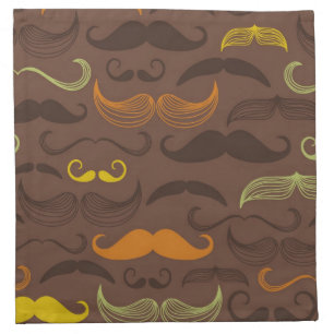 Mustache pattern, retro style 5 napkin