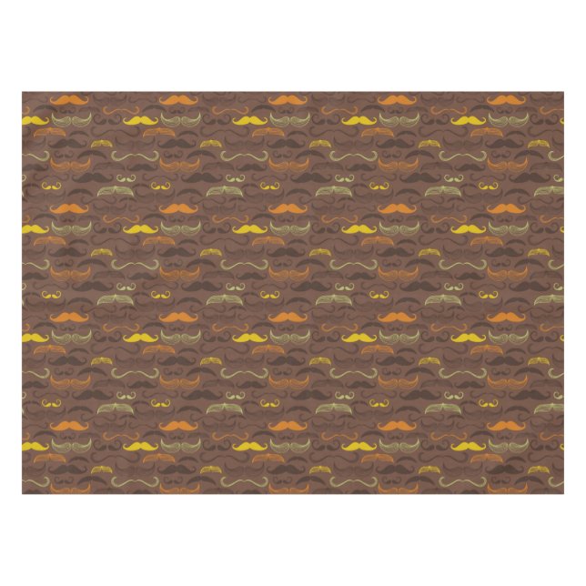 Mustache pattern, retro style 5 tablecloth (Front (Horizontal))
