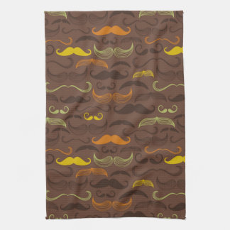 Mustache pattern, retro style 5 towel